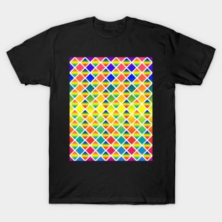 Dark and Light Rainbows (Diamond Checkered) T-Shirt